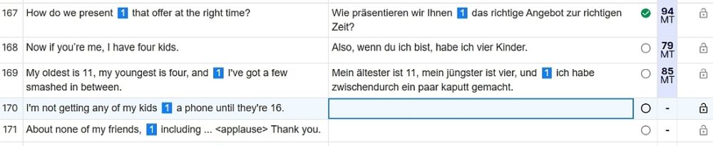 Error in a machine translation by Amazon