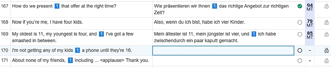Error in a machine translation by Amazon