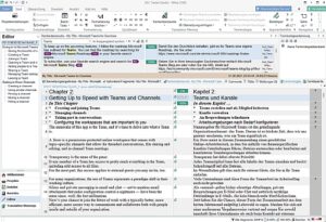 Screenshot der Übersetzungssoftware Trados Studio